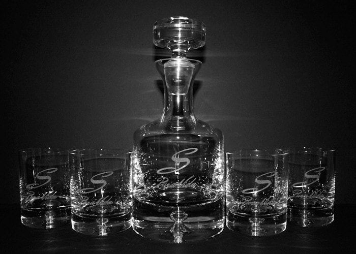 Engraved Decanter Set Personalized Groomsmen Gift