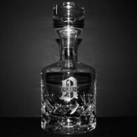 Engraved Beveled Blade Whiskey Decanter w/ Design Template #1