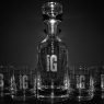 personalized groomsmen decanter set with custom initials