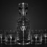 monogrammed engraved whiskey decanter set as groomsmen gift