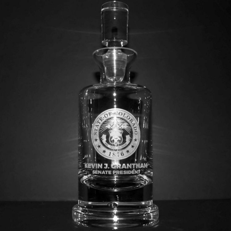 Engraved Kensington Whiskey Decanter Set Personalized Groomsmen Gift