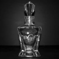 engraved bishop decanter with personalized initials