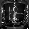 engraved buckingham whiskey decanter with best man signature - closeup