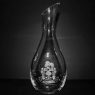 engraved cristoff wine decanter with family crest