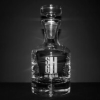 engraved taylor whiskey decanter with birthday initials and date