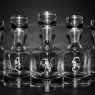 engraved taylor whiskey decanters with personalized groomsmen monogram and last name