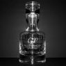 engraved taylor whiskey decanter with groomsmen initials and quote