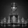 engraved taylor whiskey decanter set with mahoney family crest