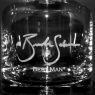 engraved taylor whiskey decanter with best man signature - closeup