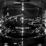 engraved taylor whiskey decanter with personalized signature and birth date - birthday gift closeup