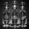 engraved wellington whiskey decanter with groomsmen logos and initals