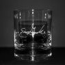 engraved taylor whiskey glass with best man signature