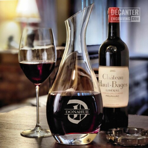 engraved wine decanter - cristoff with personalized design #1