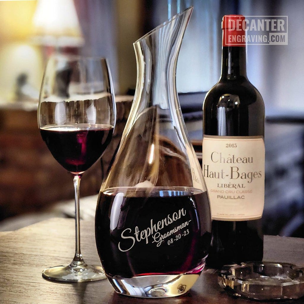 engraved wine decanter - cristoff with personalized design #14